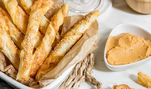 Recept Lisnati štapići punjeni paštetom i sirom